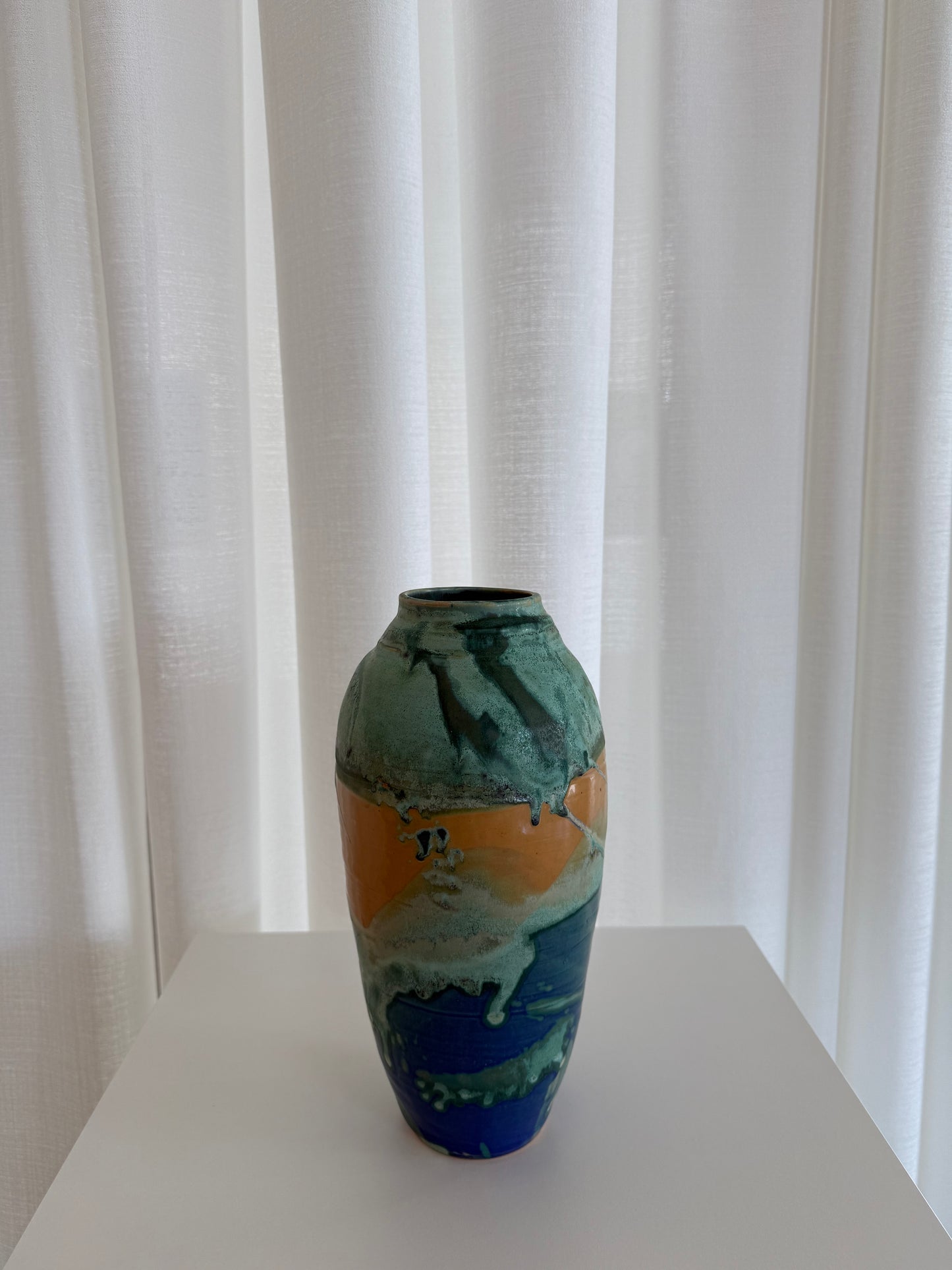 Cobalt Blue Tall Vase