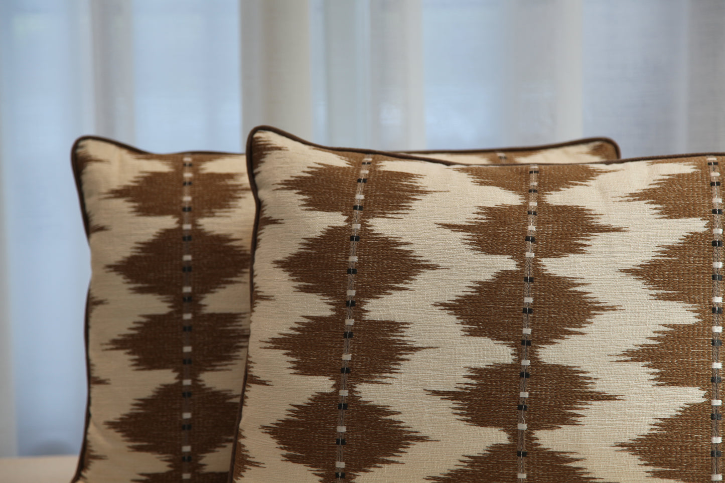 Embroidered & Stitched Linen Pillow