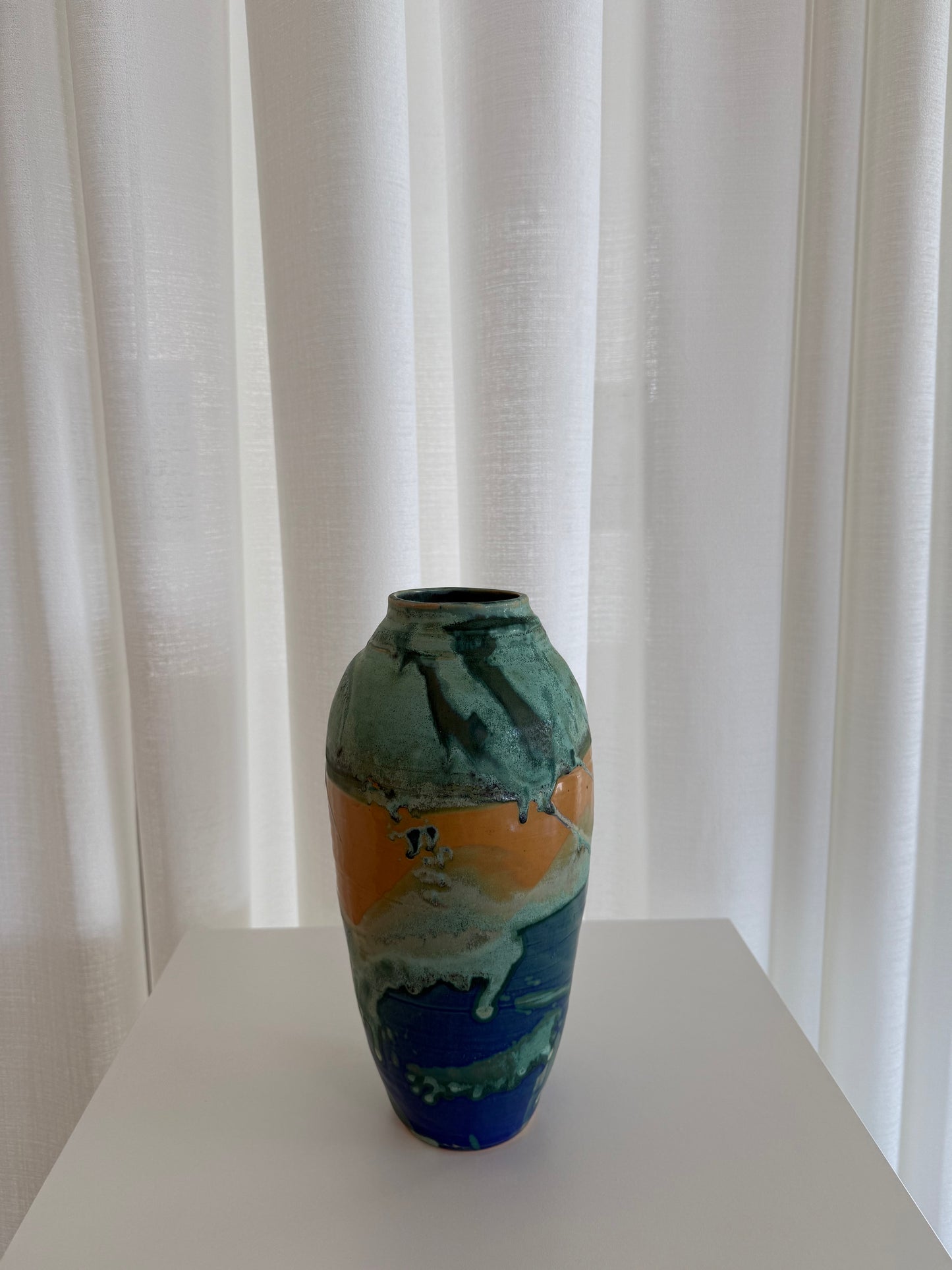 Cobalt Blue Tall Vase