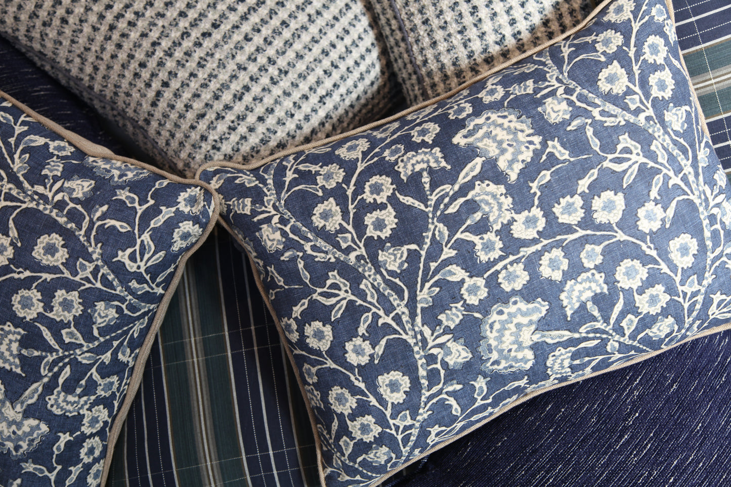 Floral Blue Pillow