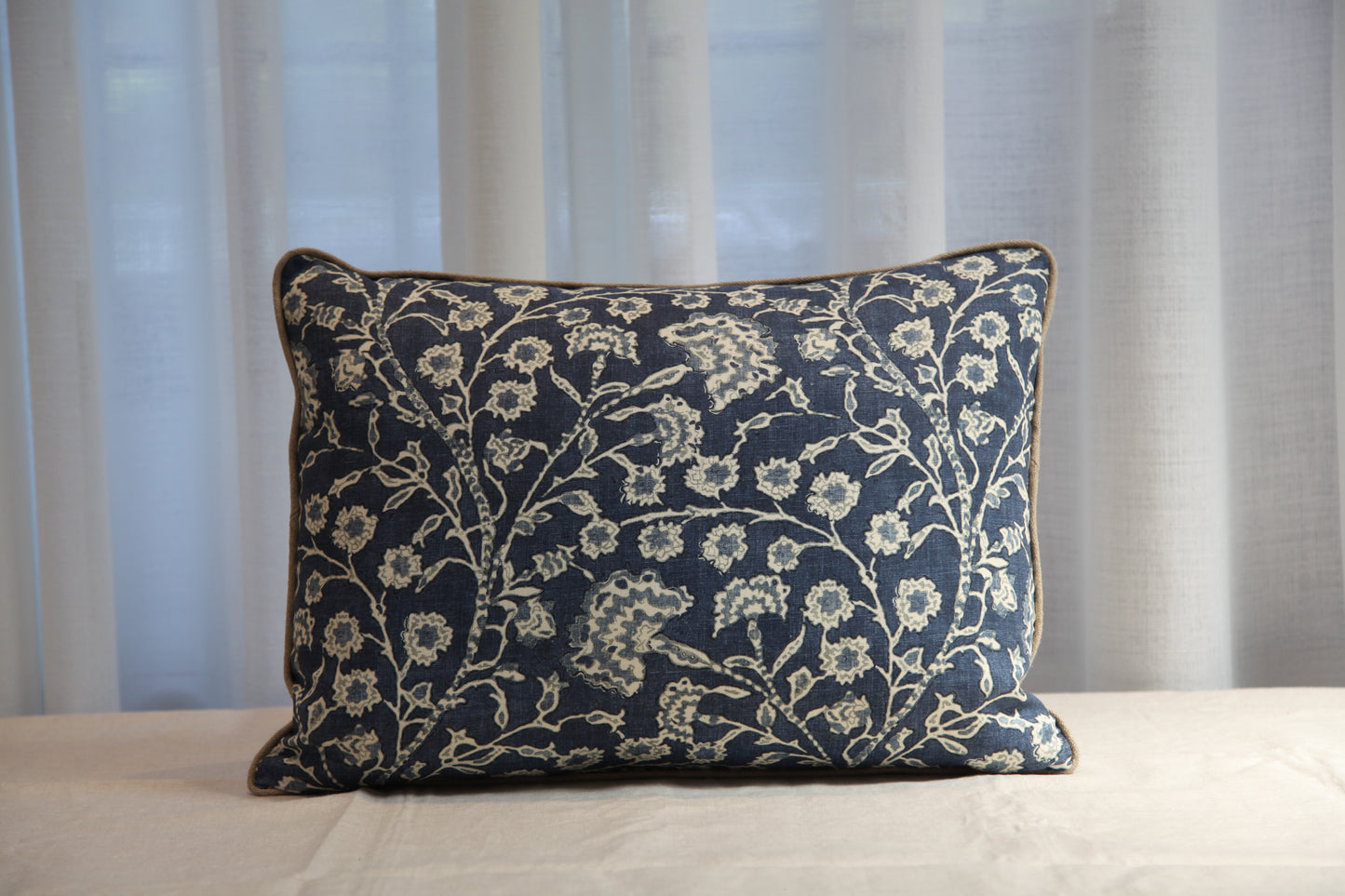 Floral Blue Pillow
