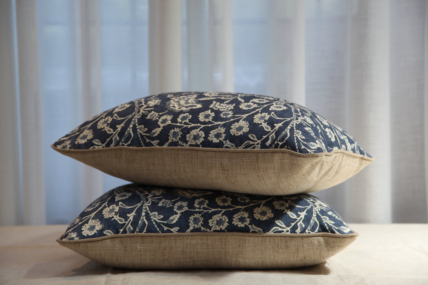 Floral Blue Pillow