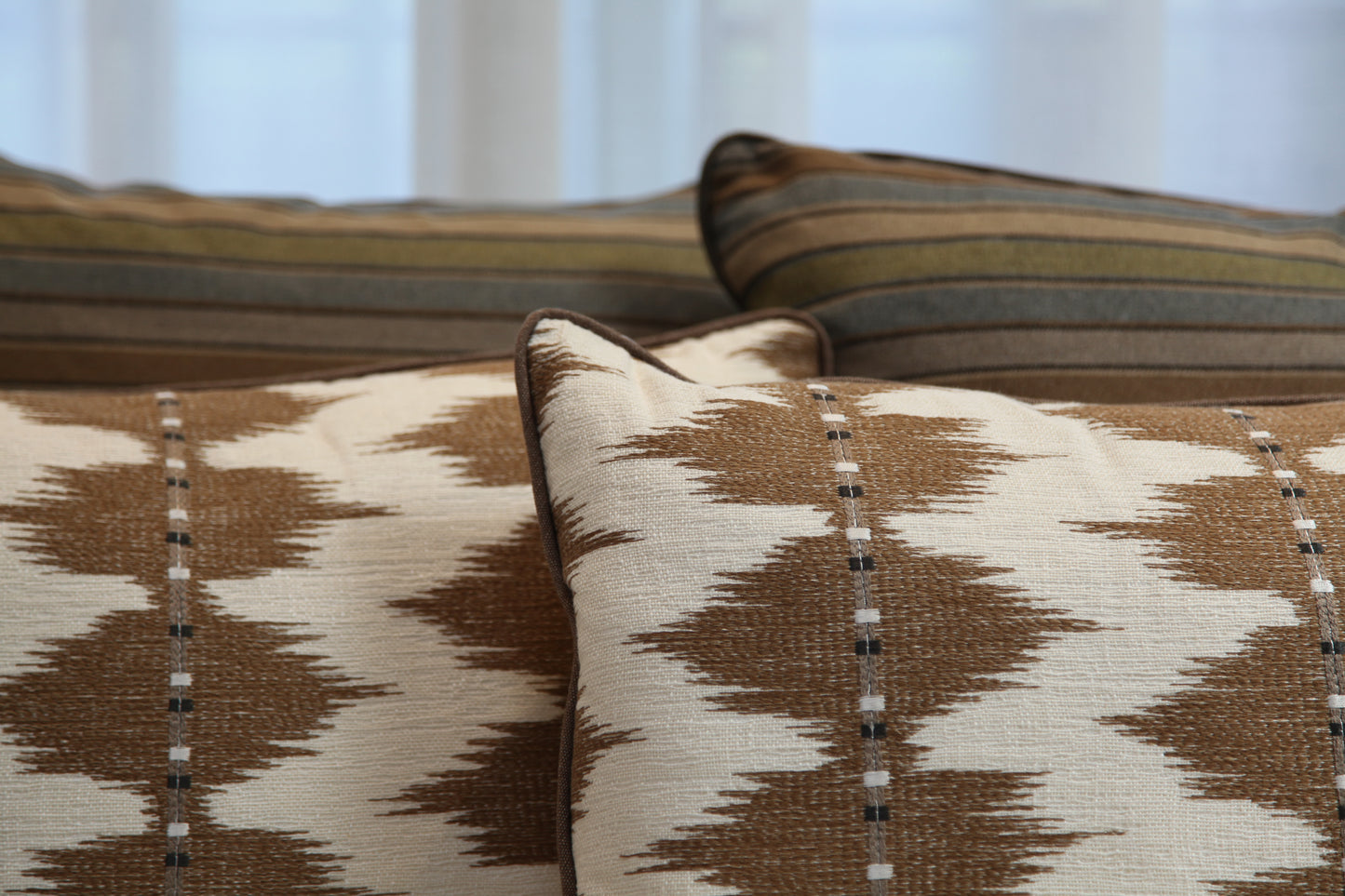 Mossy Green Linen Pillow