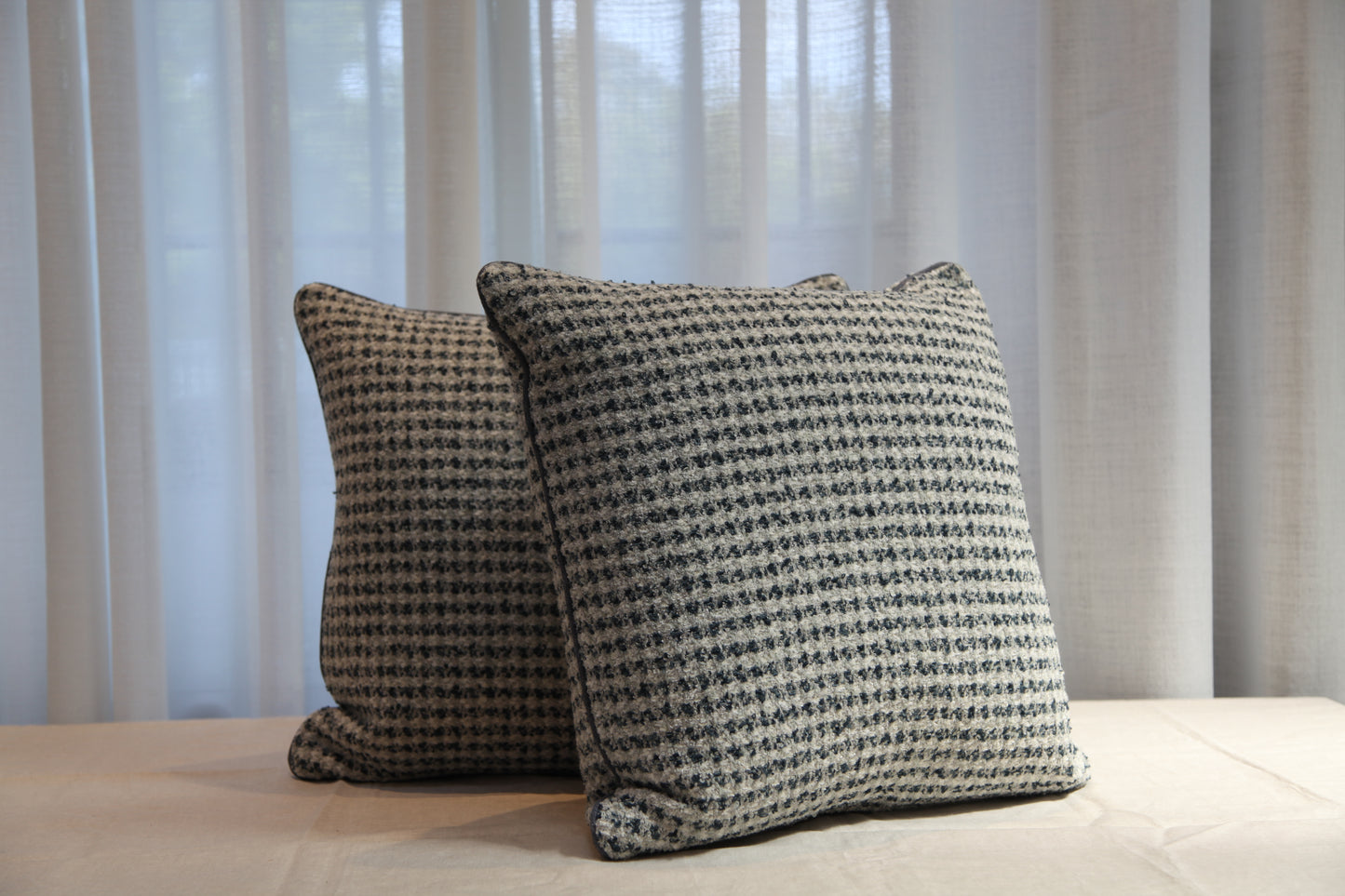 Quilted Aqua & Teal Pillow