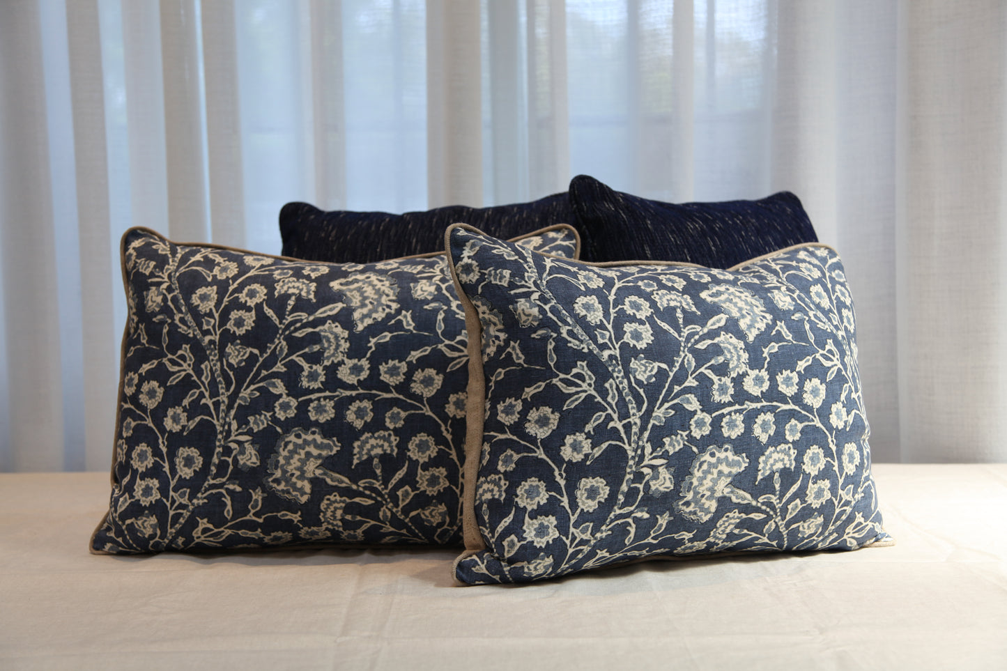 Floral Blue Pillow