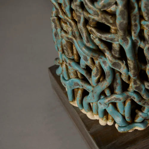 Small Squiggle Weave Lamp By Clate Grunden