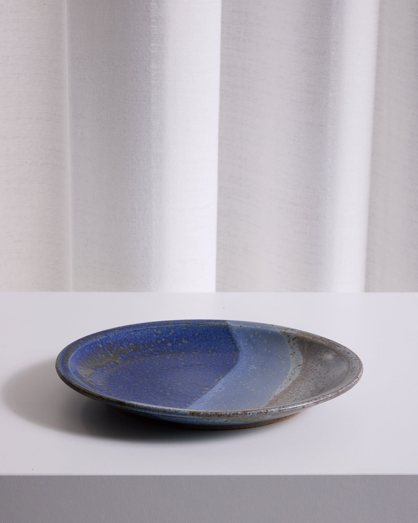 Stoneware Opal Matte Blue Ash Salad Plate