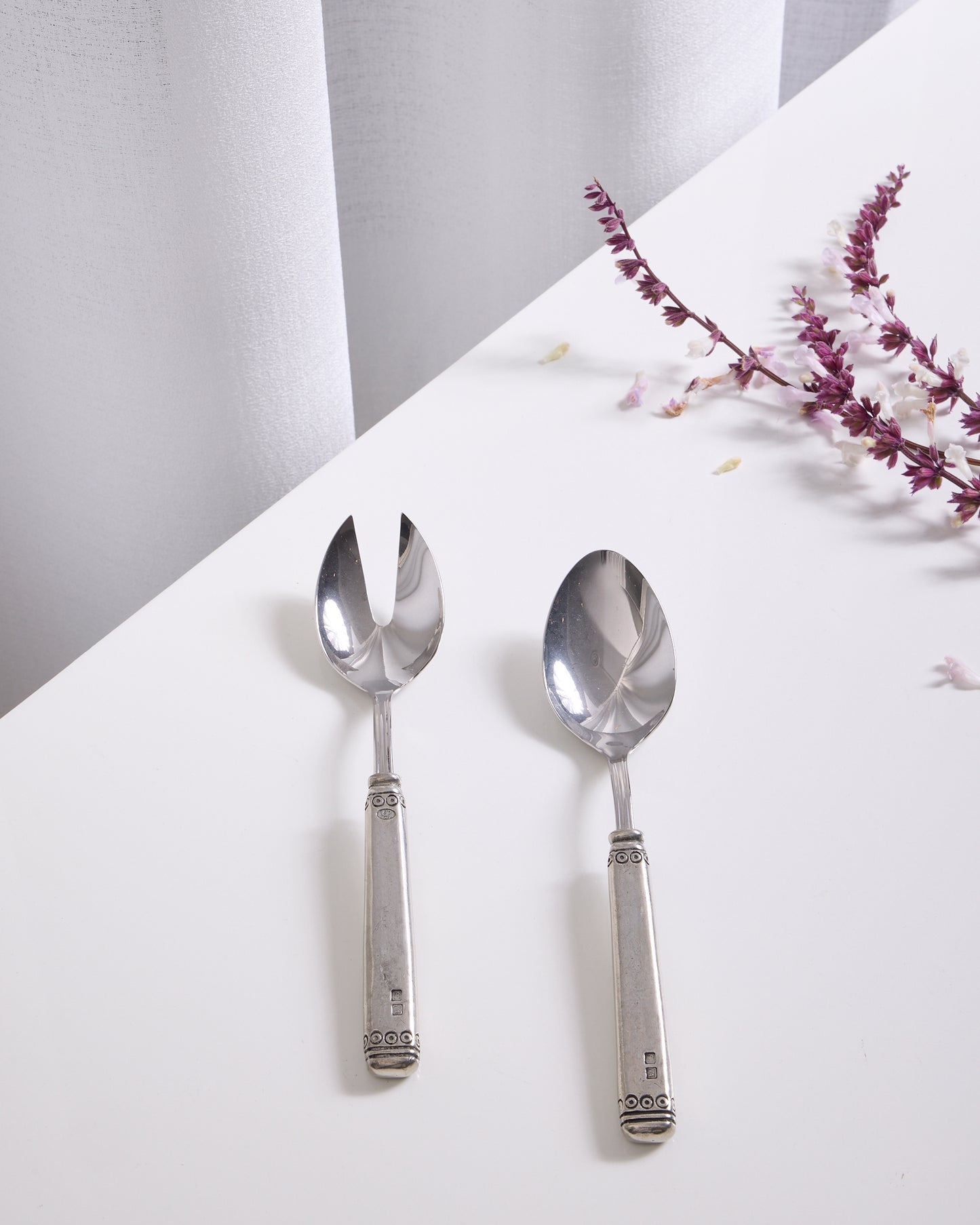Falaride Pewter Salad Serving Set