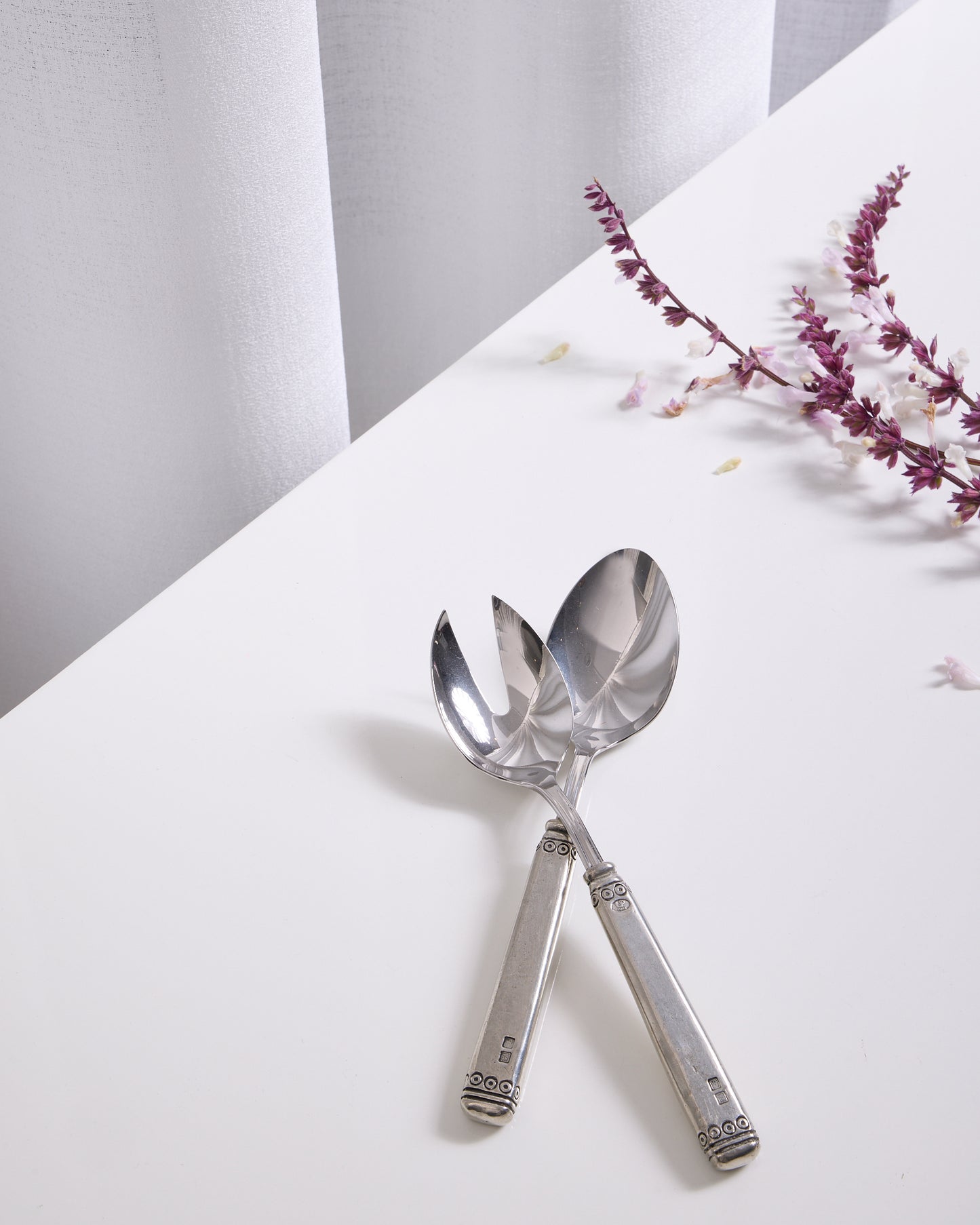 Falaride Pewter Salad Serving Set