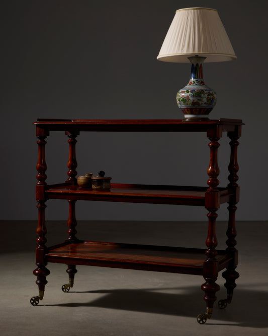 English Oak Three Tier Trolley