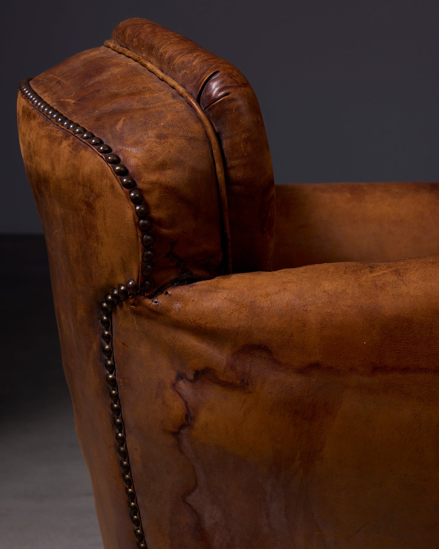 Vintage Dutch Cognac Leather Club Chair