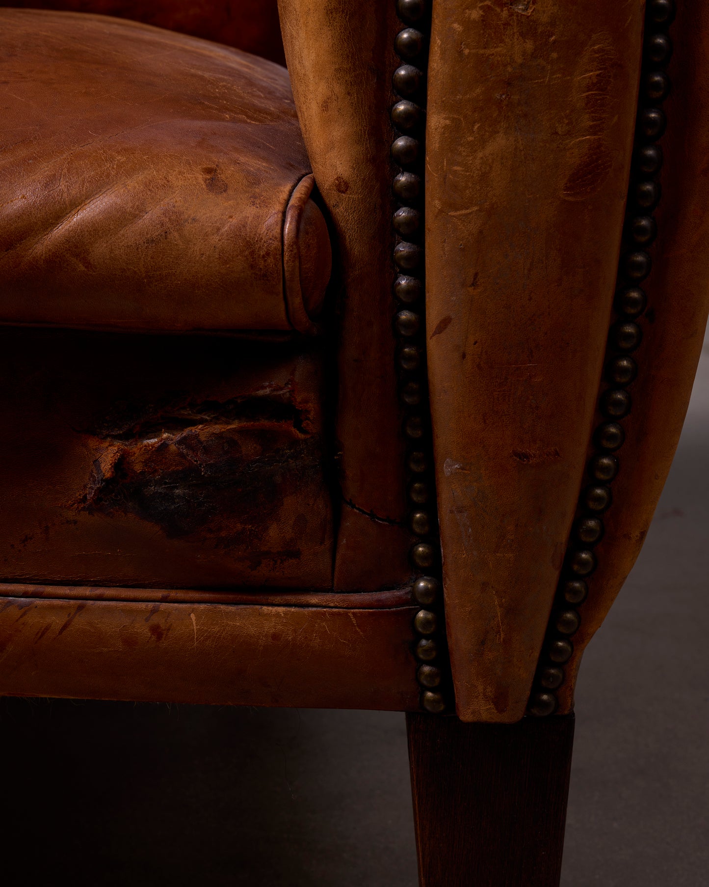 Vintage Dutch Cognac Leather Club Chair