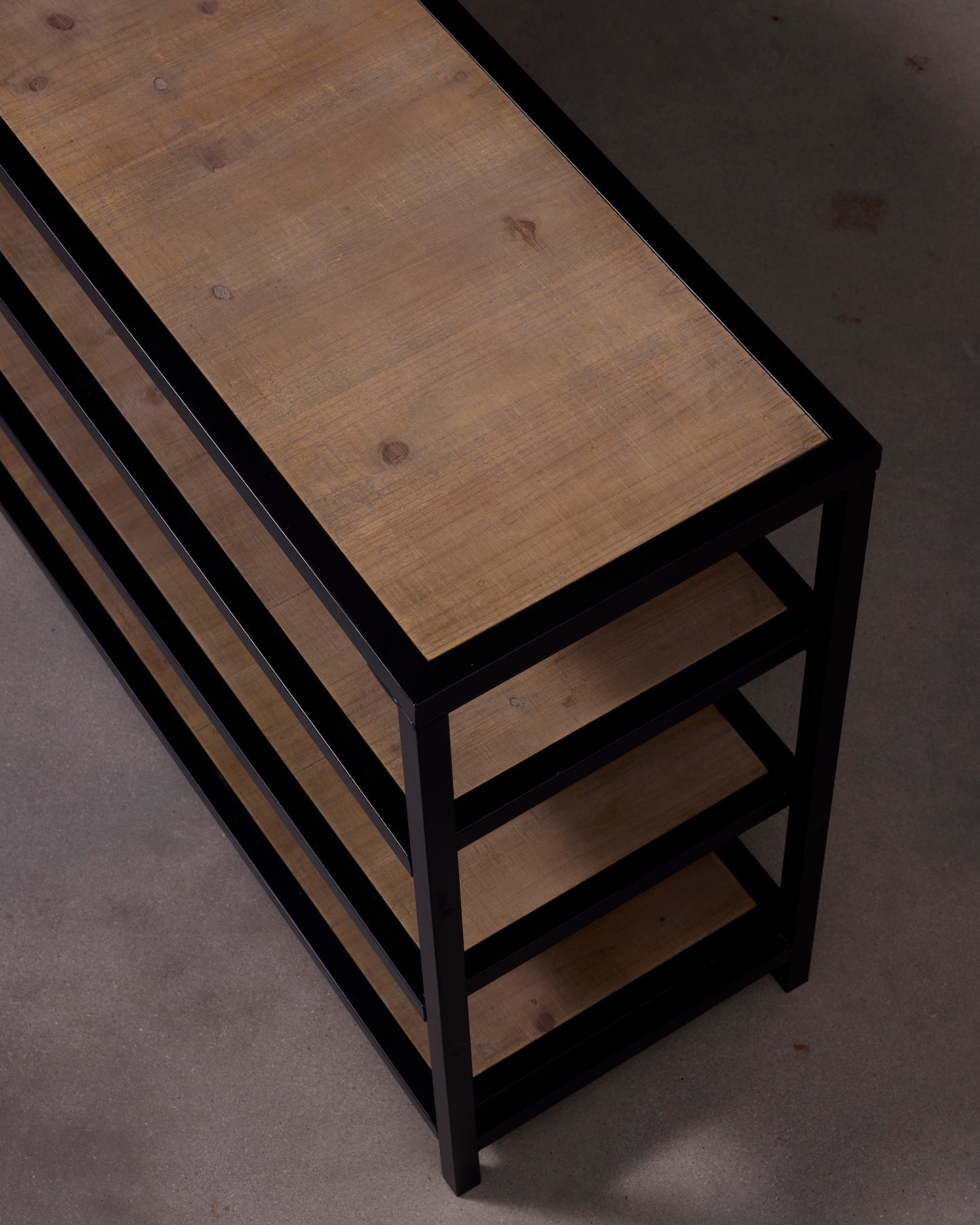 Industrial Wooden Console Table