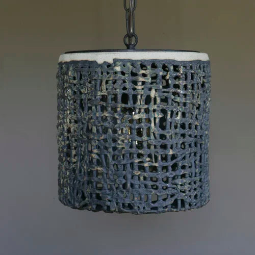 Wide Hanging Basketweave Pendant By Clate Grunden
