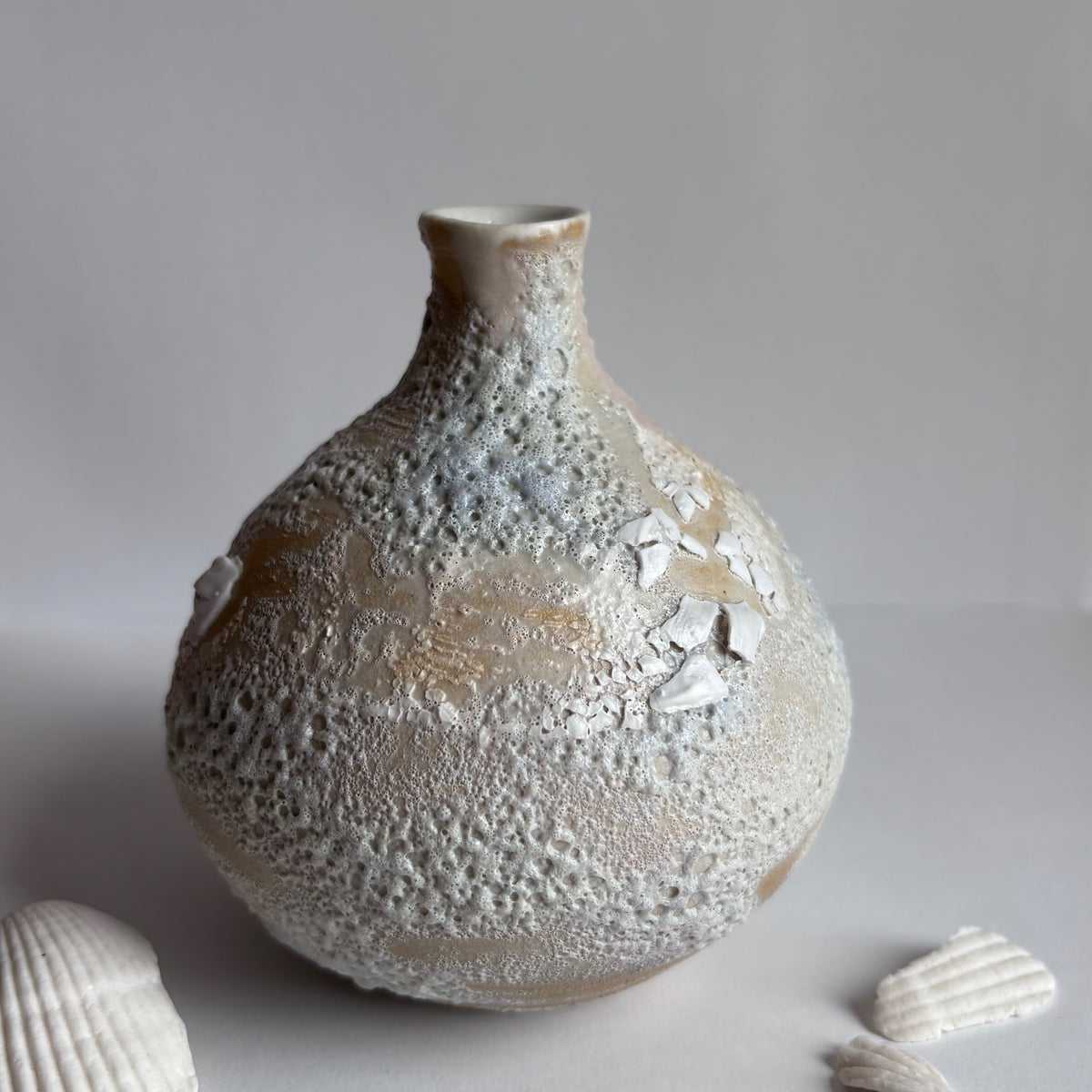 Pale Blue Sea Foam Vase by Annie Starling Sparks