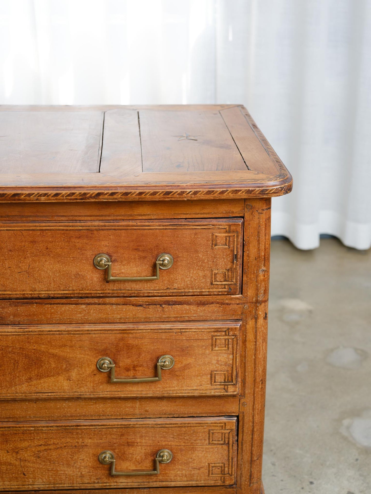 18th Century LXVI Commode with Inlaid Star