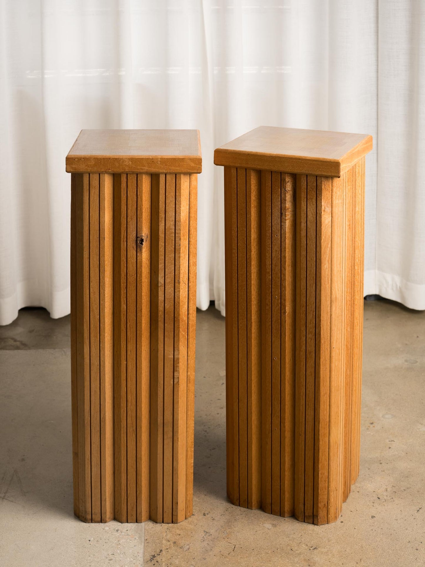 Pair of Wooden Pedestals