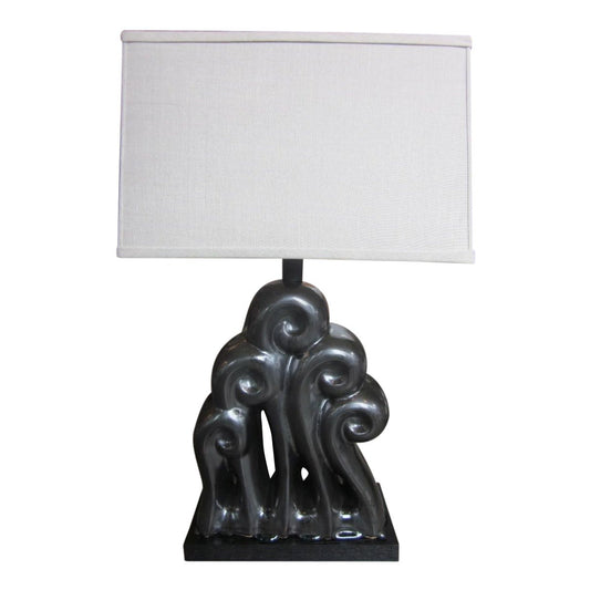 Matte Black Wave Lamp By Clate Grunden