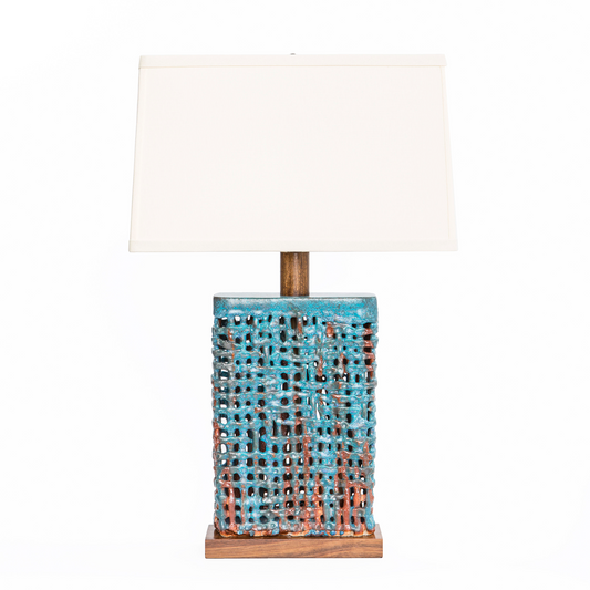 Block Basket Weave Lamp By Clate Grunden