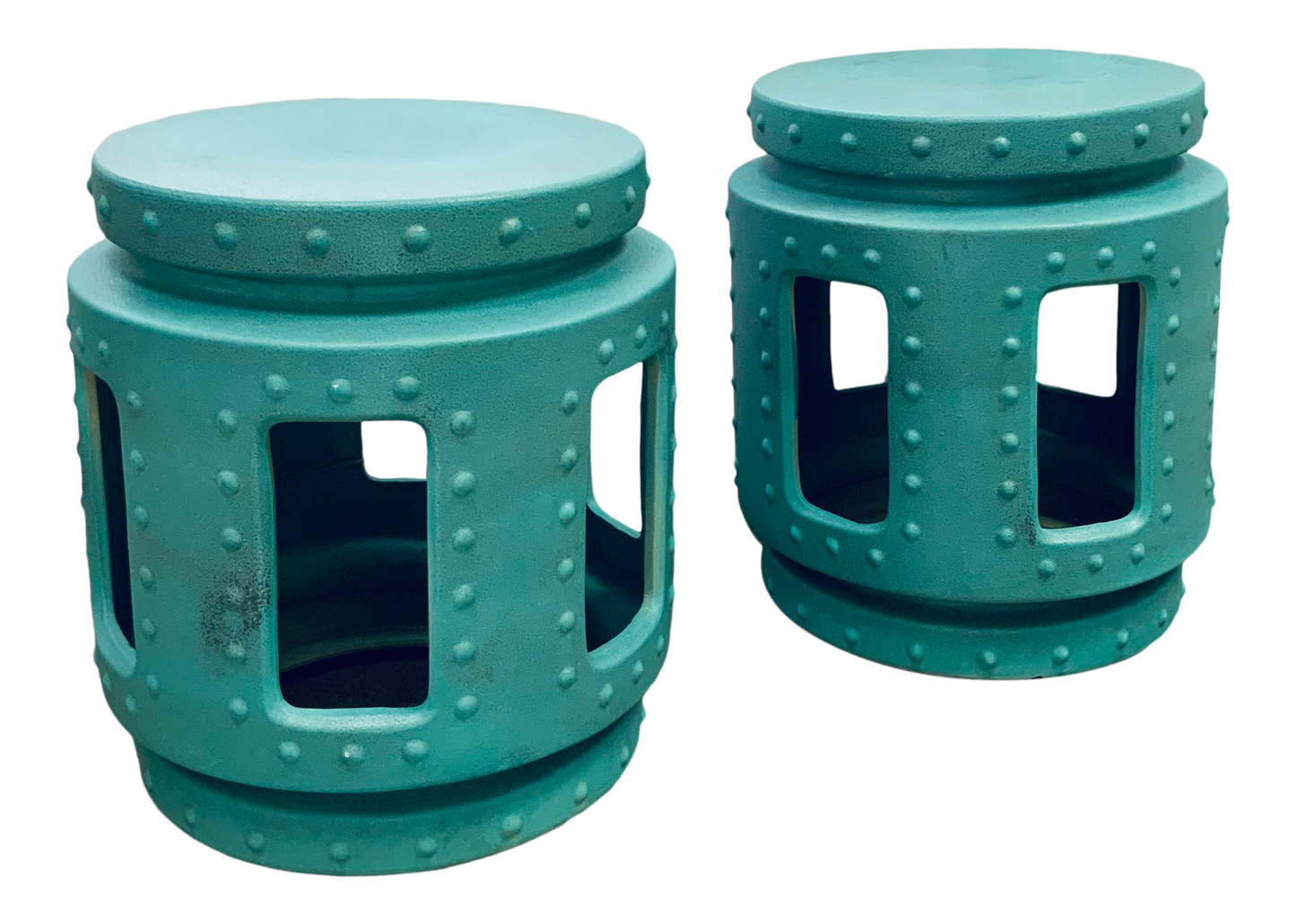 Copper Patina Throne Stool