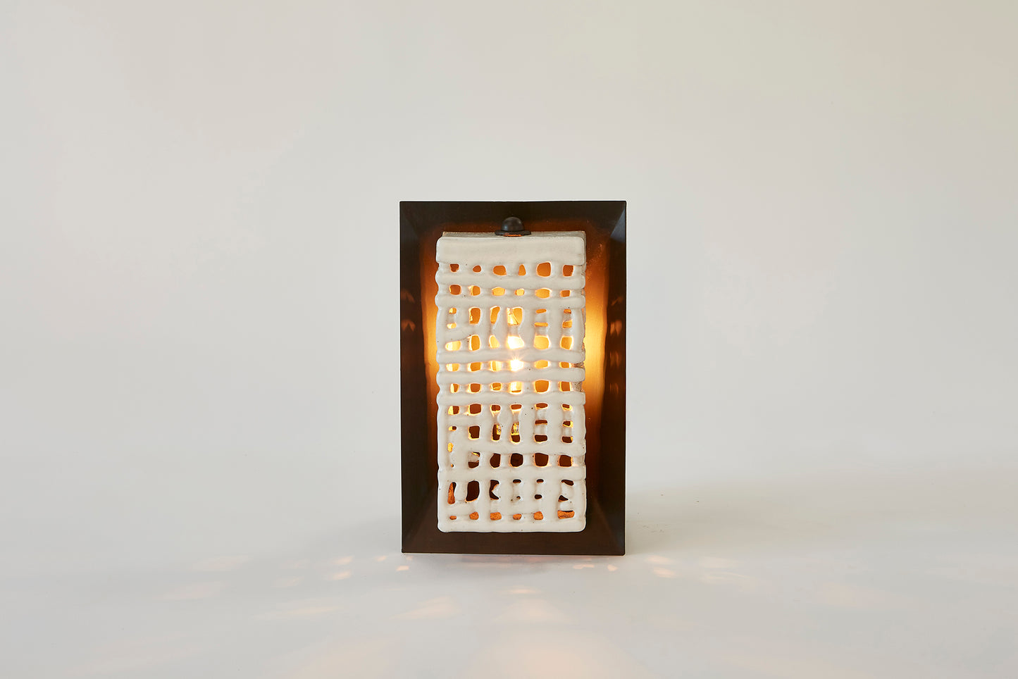 Basketweave Square Sconce By Clate Grunden
