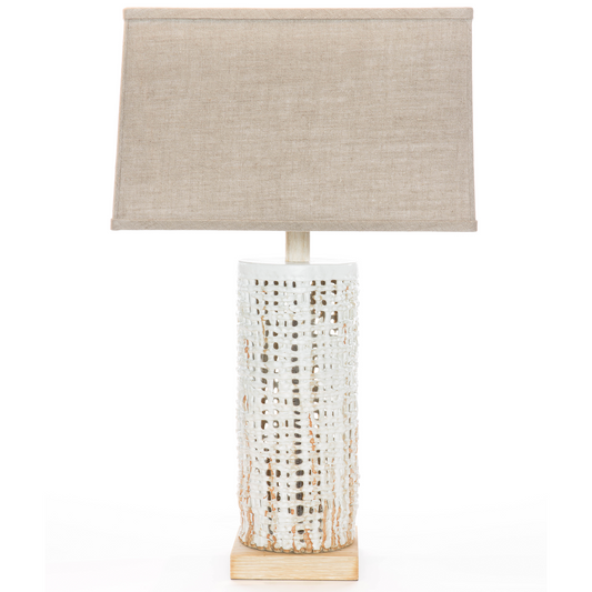 Tall Basketweave Lamp By Clate Grunden