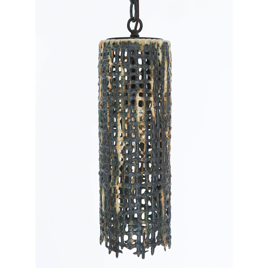 Tall Hanging Basketweave Pendant By Clate Grunden