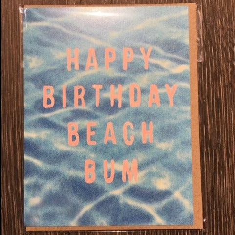 Happy Birthday Beach Bum Card