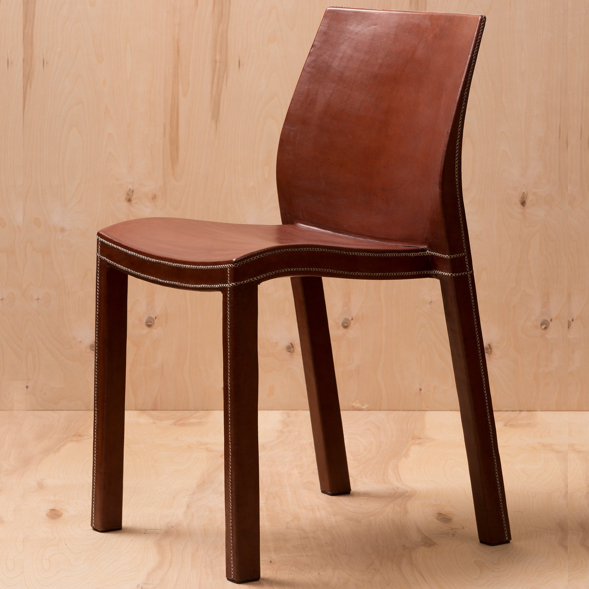 Square Back Leather Chair