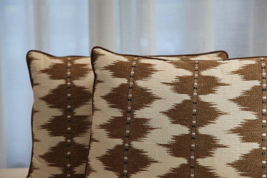 Embroidered & Stitched Linen Pillow