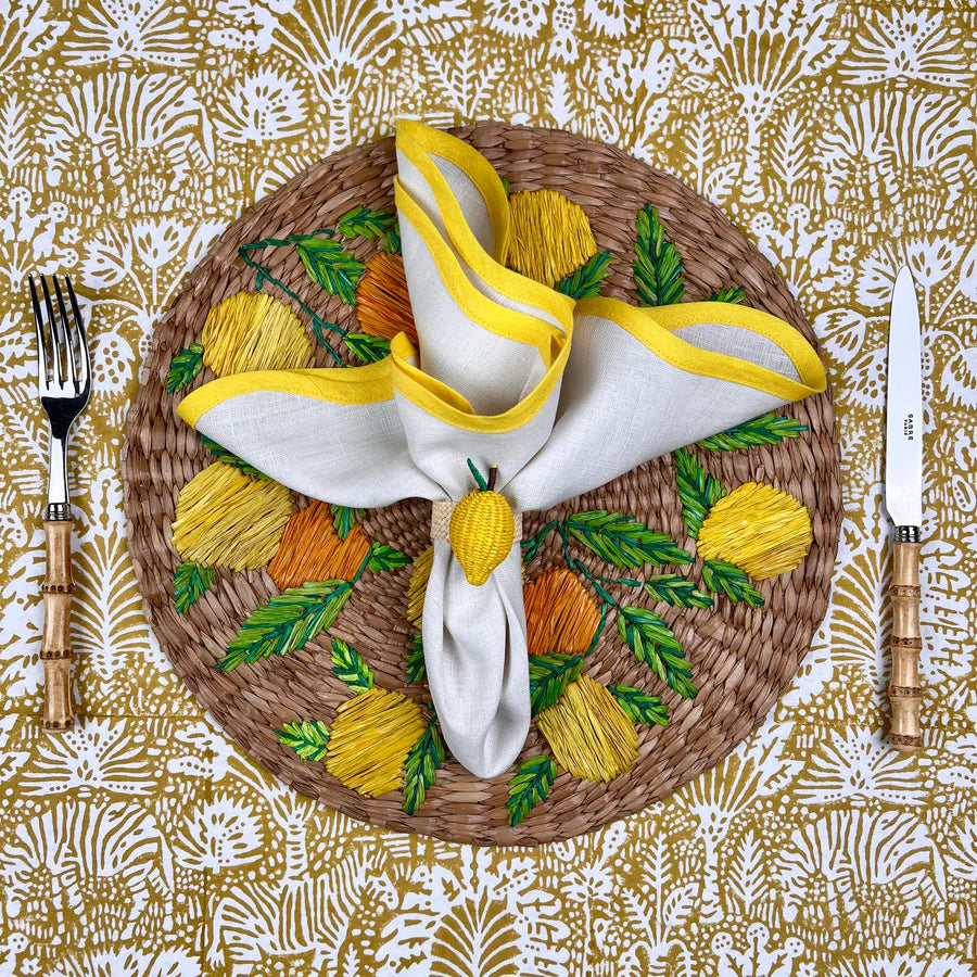 Limones y Naranjas Raffia Placemat