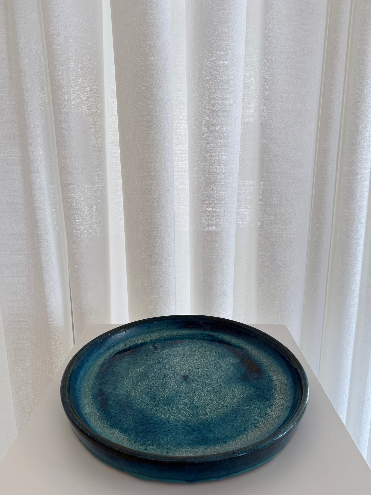 Aqua Blue Large Platter