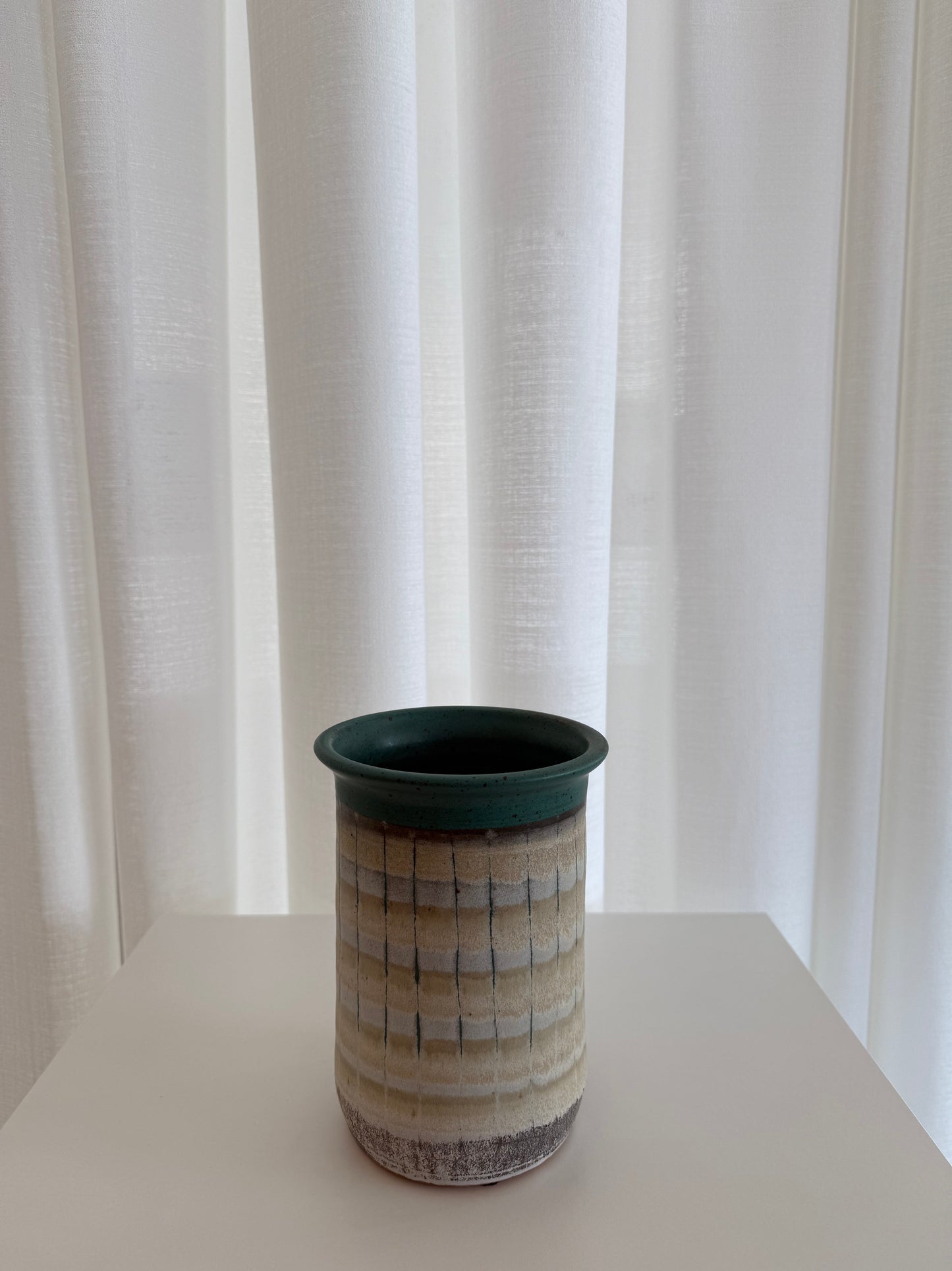 Teal Buttercream Vase