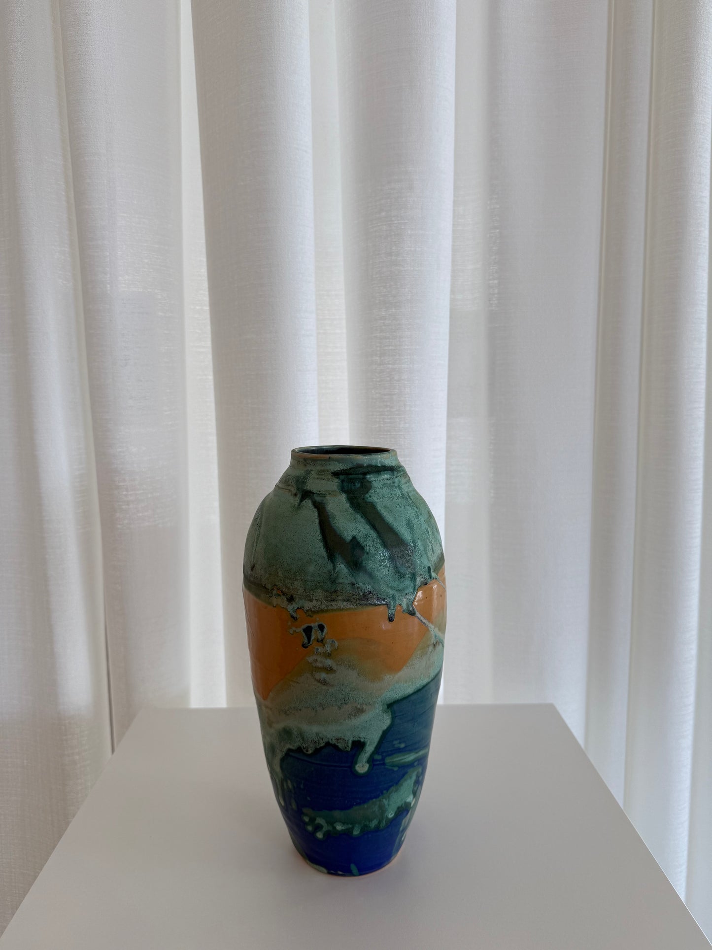 Cobalt Blue Tall Vase