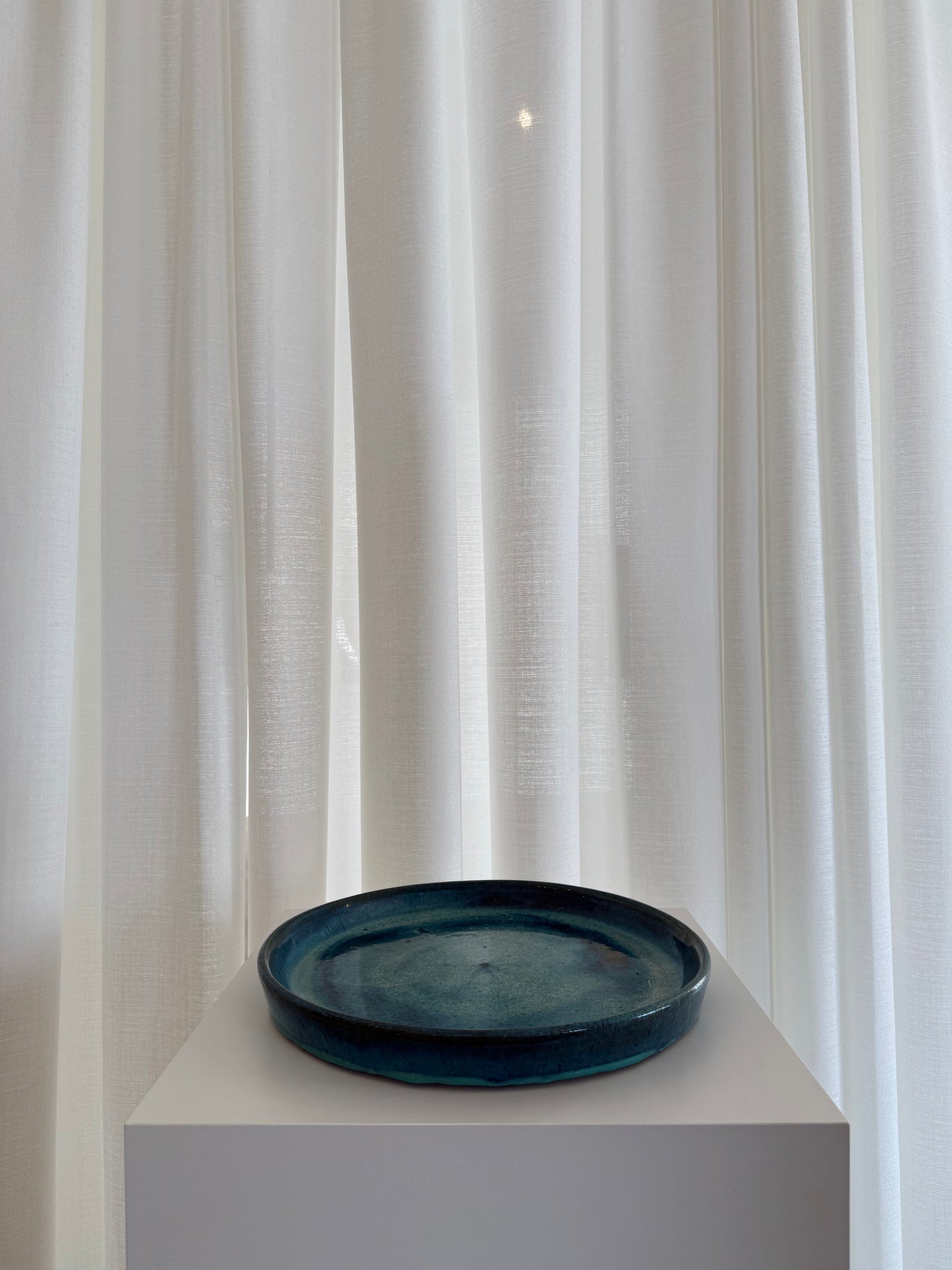 Aqua Blue Large Platter