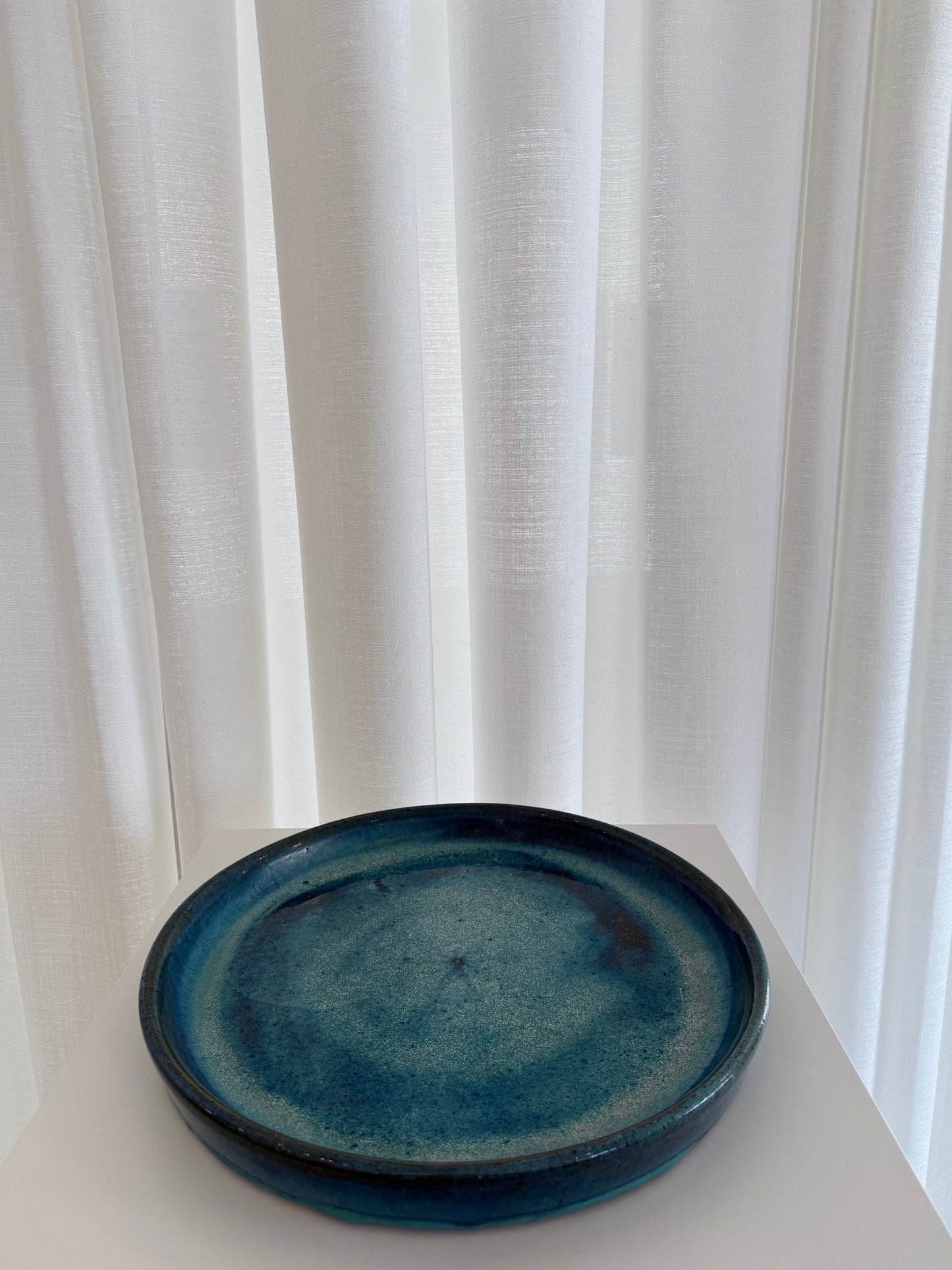 Aqua Blue Large Platter