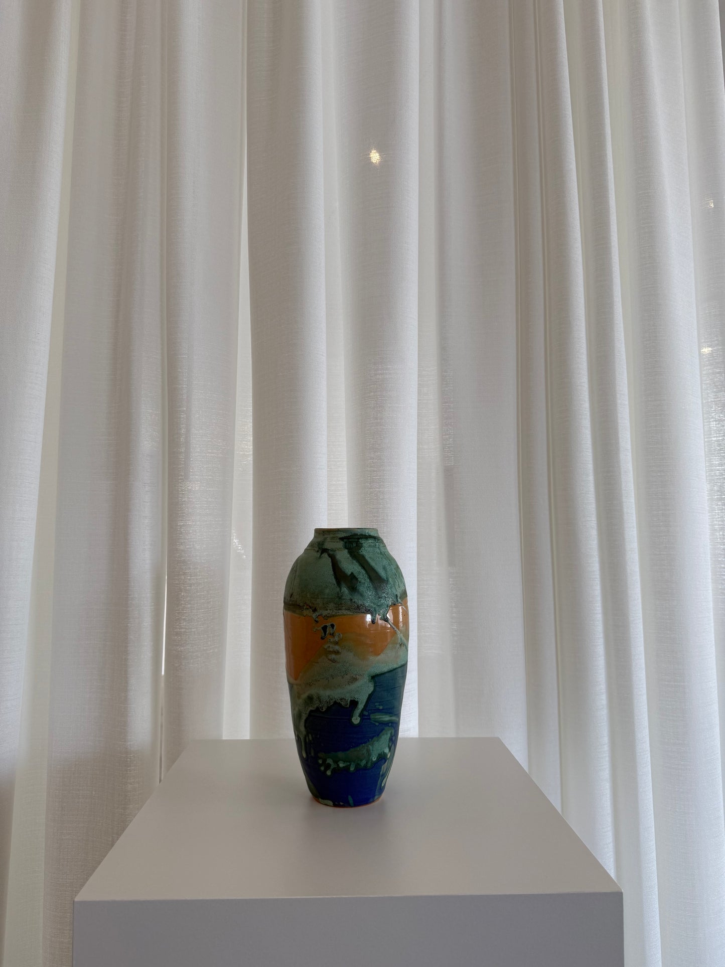 Cobalt Blue Tall Vase