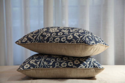 Floral Blue Pillow