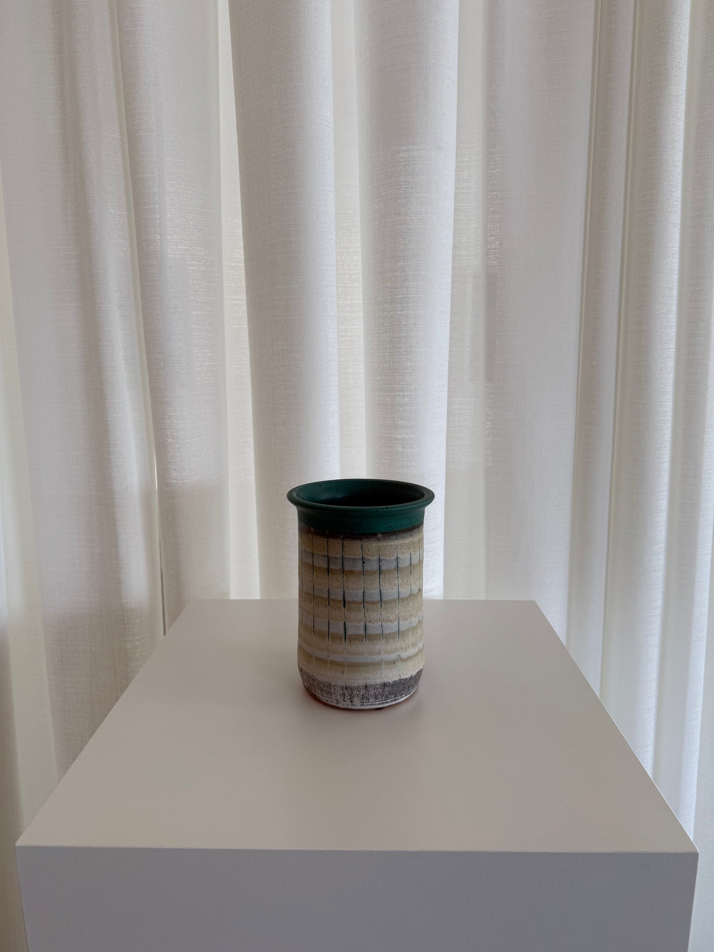 Teal Buttercream Vase