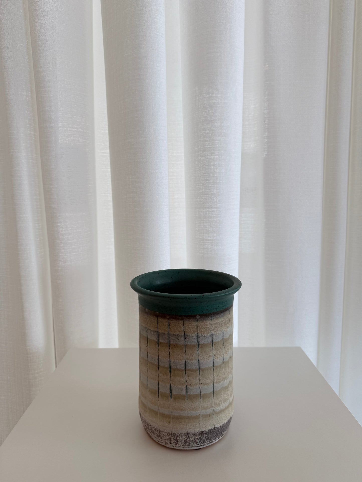 Teal Buttercream Vase