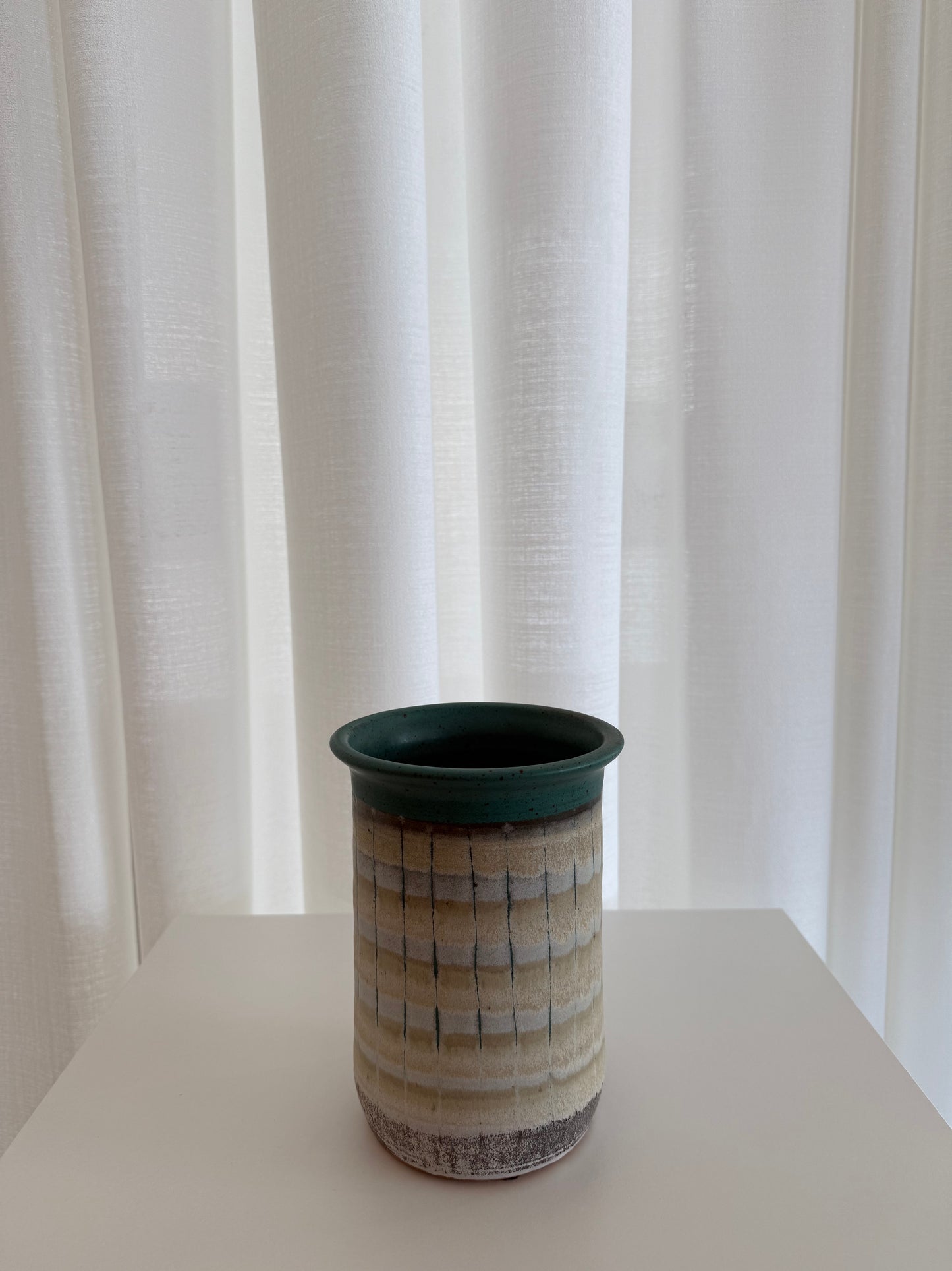 Teal Buttercream Vase