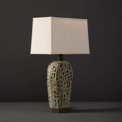 Haystack Squiggle Weave Lamp By Clate Grunden