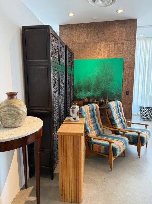 Rare Pair of Chinese Hand Craved Dragon Zitan Cabinets