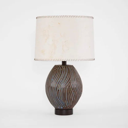 Kizamu Ovoid with Bark Paper Shade By Clate Grunden
