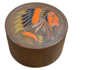 Vintage painted wood container: TCS202523