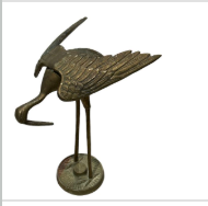 Vintage brass bird statue