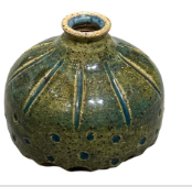 Vintage hand painted stoneware vase (3): TCS202528