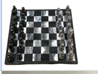 Vintage gray and black marble chess set: TCS202534