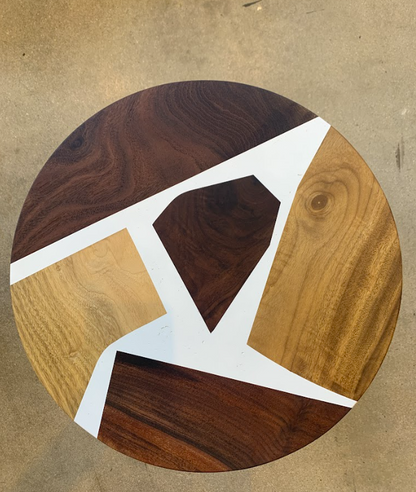 2- Bay laurel, claro walnut toad stool with white fill
