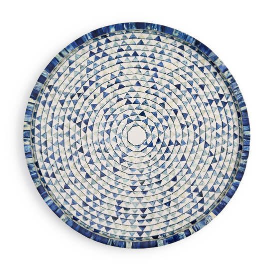 Blue and White Hand Inlaid